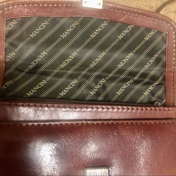 Brown Rene Mancini Leather Bag - Picture 3 of 9